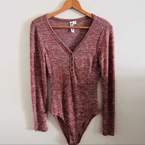 Knit Henley Bodysuit NWOT